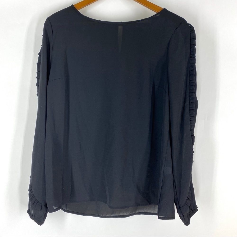 Joseph A qu’est•ce que c’est silk? Blouse Top Shirt Black
